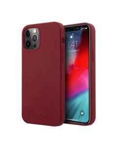 Чехол MINI Liquid Silicone Laser logo iPhone 12 Pro Max Красный Cg mobile