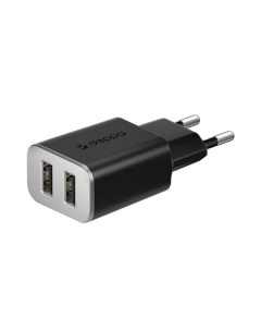 Сетевое зарядное устройство DEP 11385 2xUSB 3 4 A black Deppa