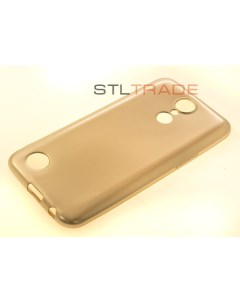Силиконовый чехол Металлик для LG K10 2017 золотой Tpu case