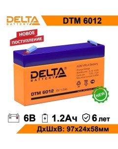Аккумулятор для ИБП BATTERY DTM 6012 А ч В DTM 6012 Дельта