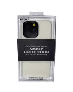 Накладка для iPhone 14 Pro Max Noble кожаная белый K-doo