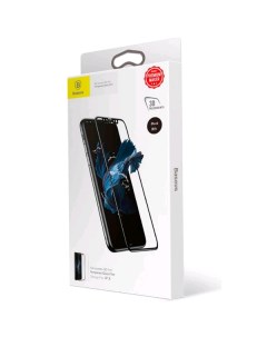 Защитное стекло iPhone XS 3D черное Anti Blue Baseus