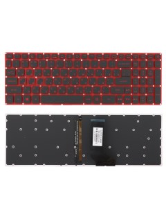Клавиатура для ноутбука Acer Nitro 5 AN515 черная без рамки с подсветкой Azerty