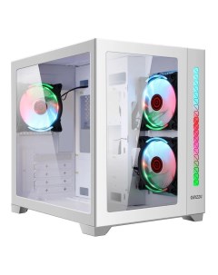 Корпус компьютерный V450 RGB белый Ginzzu