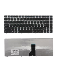 Клавиатура для ноутбука Asus A42 K42 UL30 черная с серебристой рамкой Azerty