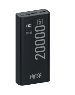 Внешний аккумулятор EP 20000 20000mAh 3A QC PD 3xUSB черный Hiper