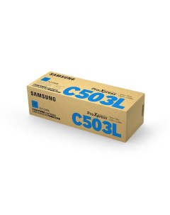 Картридж для лазерного принтера CLT C503L голубой оригинал Samsung