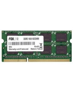 Оперативная память 4Gb DDR III 1600MHz SO DIMM FL1600D3S11SL 4G Foxline