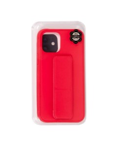 Чехол подставка с магнитом для Apple iPhone 12 12 Pro матовый силикон красный Rocknparts