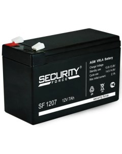 Аккумулятор свинцово кислотный SF 1207 7 2 Ач 12 В Security force