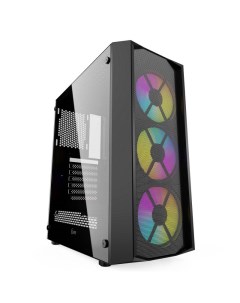 Корпус компьютерный Rhombus X3 Mesh LED CMRMX L3 Black Powercase