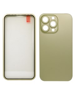 Чехол стекло для iPhone 13 Pro золото Liberty project