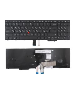 Клавиатура для ноутбука Lenovo Thinkpad Edge E550 E550C черная с рамкой со стиком Azerty