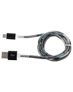 Кабель RCC 412 MicroUSB USB brown 1м экокож опл мет коннекторы Ritmix