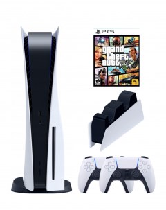 Игровая приставка PlayStation 5 3 ревизия 2 й геймпад зарядное Grand Theft Auto Sony