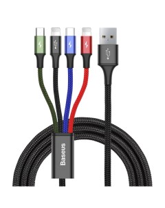 Кабель Fast 4 in 1 Cable For lightning 2 Type C Micro 3 5A 1 2m Baseus