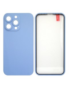 Чехол стекло для iPhone 13 Pro голубой Liberty project