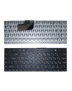 Клавиатура для ноутбука Prestigio SmartBook 133S черная без рамки Azerty