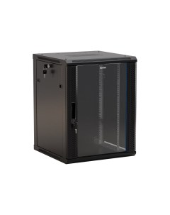Серверный шкаф TWB 1566 GP RAL9004 Глубина 60см черный Hyperline