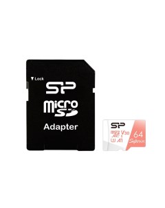 Карта памяти Superior A1 microSDXC 64GB SP064GBSTXDV3V20SP Silicon power