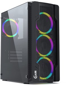 Корпус компьютерный Mistral X4 Mesh LED CMIXB L4 Black Powercase
