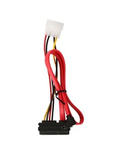 Адаптер SATA 7 15 pin SATA 7 pin Molex M M 0 45м Red VHC7702 Vcom