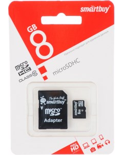 Карта памяти microSDHC 8GB Smartbuy