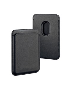 Картхолдер кожаный бумажник съемный магнитный кошелек MagSafe Wallet для iPhone черный Nobrand