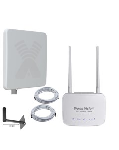 Комплект интернета WiFi для дачи и дома 3G 4G LTE Роутер с антенной ZETA F MIMO 20 ДБ World vision