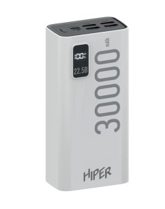 Внешний аккумулятор EP 30000 30000mAh 3A QC PD 5xUSB белый Hiper