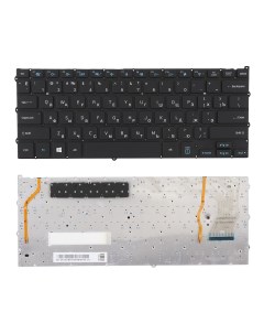 Клавиатура для ноутбука Samsung NP940X3G NP940X3F черная без рамки с подсветкой Azerty