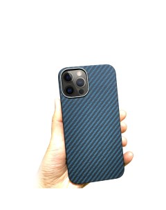 Чехол Kevlar для iPhone 12 pro max арамид ударопрочный ультратонкий синий K-doo