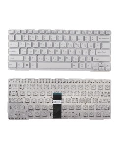 Клавиатура для ноутбука Sony SVE14A серебристая без рамки Azerty