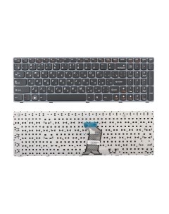Клавиатура для ноутбука Lenovo IdeaPad G570 G575 G770 черная с серой рамкой Azerty