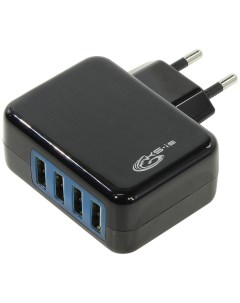 Сетевое зарядное устройство KS 288 4 USB 4 2 A black Ks-is