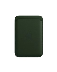 Чехол визитница Leather Wallet Magsafe 14 темно зеленый Nobrand