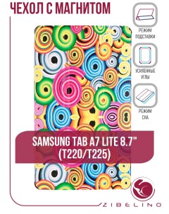 Чехол для Samsung Tab A7 Lite T220 T225 8 7 Краски с магнитом Zibelino