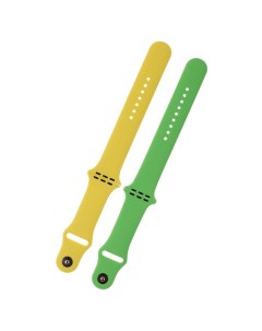 Ремешок 2 шт для смарт часов Apple Watch 38мм 40мм 41мм зеленый желтый Zibelino