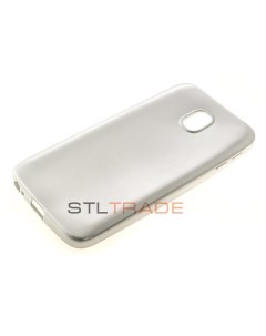 Силиконовый чехол Металлик для J3 2017 Samsung серебро Tpu case