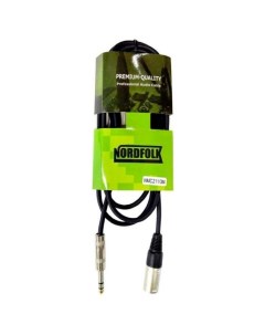 Кабель аудио 1xJack 1xXLR NMC211 3M Nordfolk