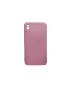 Чехол с защитой камеры Xiaomi Redmi 9A светло розовый Silicone cover