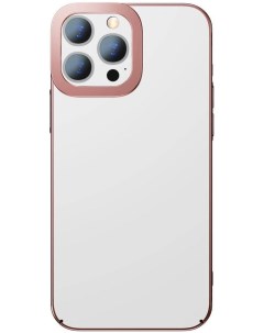 Чехол Glitter case PC with metal armor для iPhone 13 Pro Max Розовый ARMC001104 Baseus