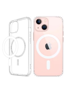 Чехол для iPhone 13 Mini с поддержкой MagSafe противоударный прозрачный Luckroute