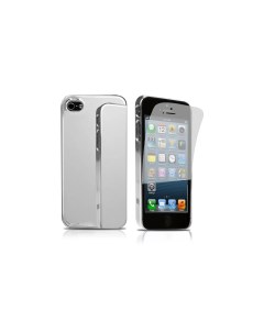 Чехол защитная пленка для Iphone 5 прозрачный серый Sbs