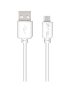 Кабель USB Type C Classic 1m белый пакет Krutoff