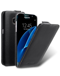 Чехол Кожаный Чехол для Samsung Galaxy S7 Jacka Type Black Melkco