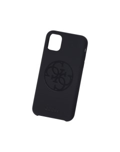 Чехол Silicone Collection 4G Logo Hard Black для Apple iPhone 11 Guess
