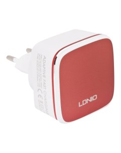 Сетевое зарядное устройство A2405Q 2 USB 2 4 A micro usb red white Ldnio