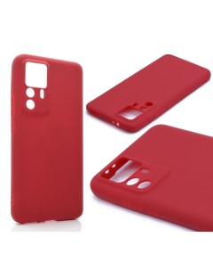 Силиконовый чехол матовый для Xiaomi 12T Pro 12T бордовый Tpu case