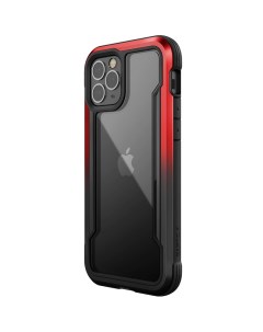Чехол Shield для iPhone 12 12 Pro Чёрный Красный градиент X Doria 490337 Raptic